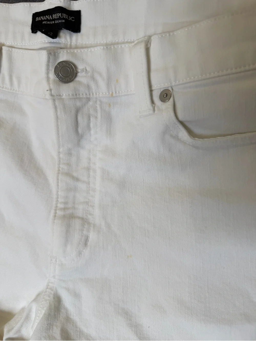 Banana Republic Women's White Denim Cutoff Shorts Size 12